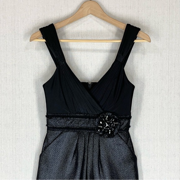 BCBGMaxAzria~NWOT~Womens Sleeveless Black Metallic Party/Cocktail Mini Dress~Sz0 - Picture 4 of 14